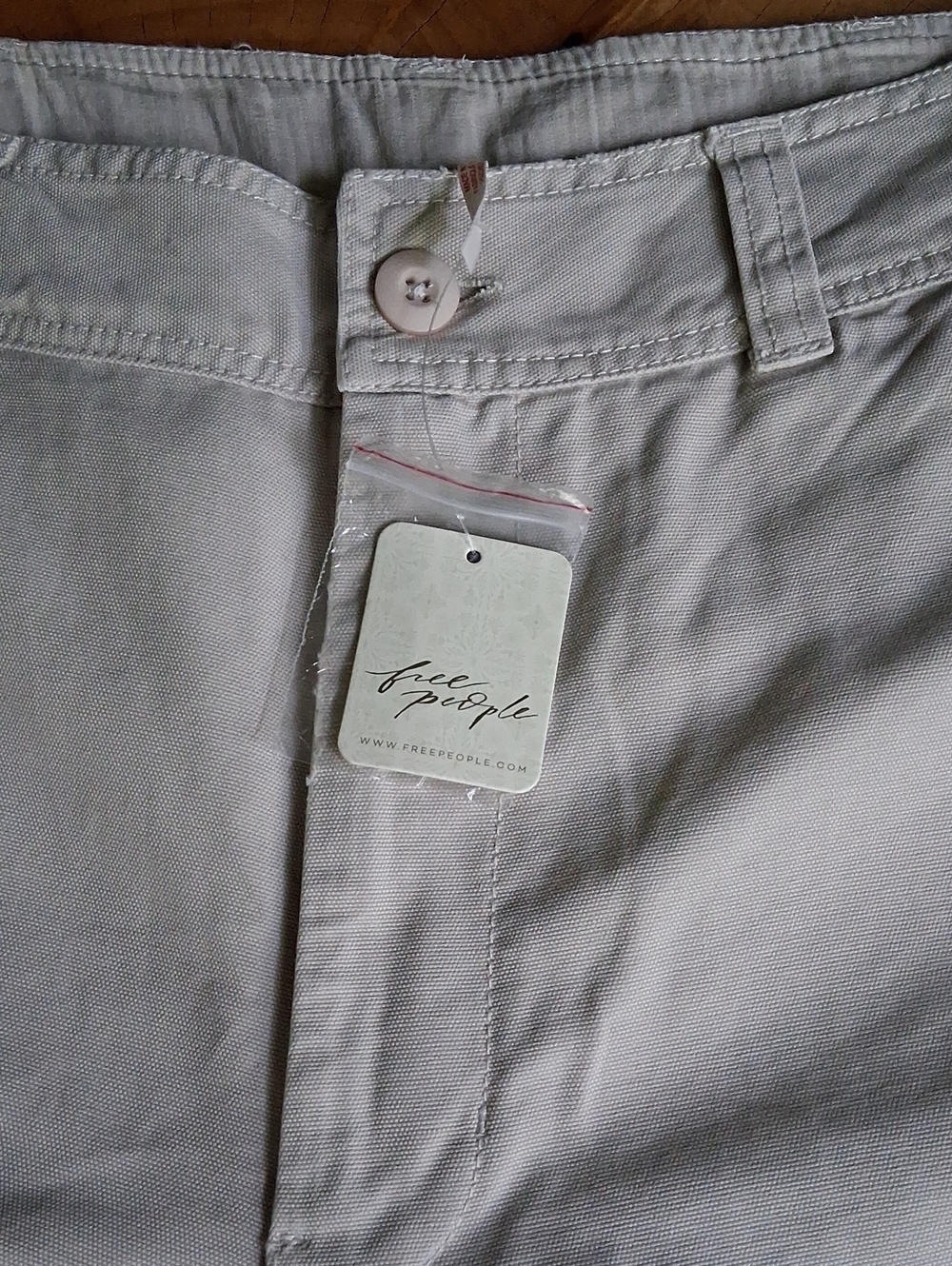 Free People High Rise Jeans - Light Beige